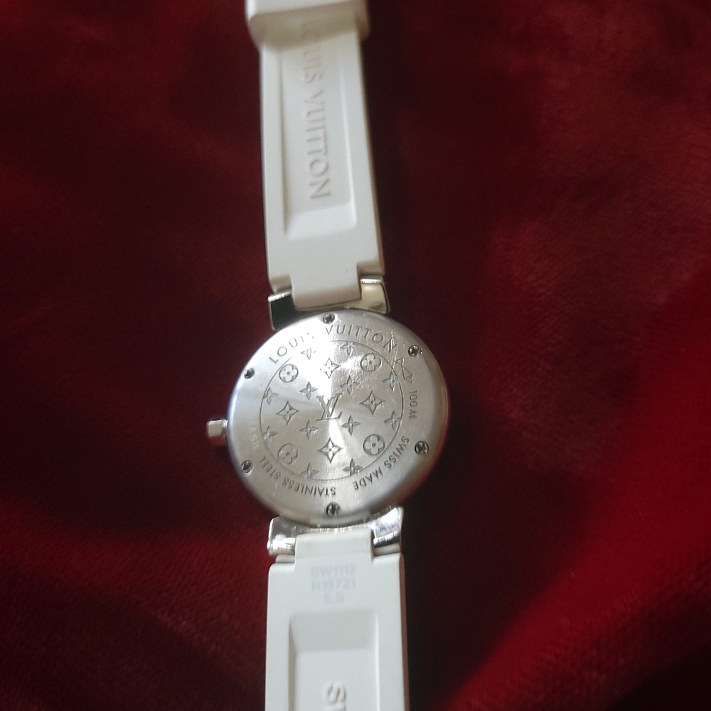 Louis Vuitton Q121G Diamond Watch Tambour 💯Authentic NEW Strap - Picture 9 of 10